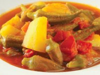 پلو و خورش بامیه هندی 