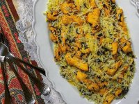 پلو جعفری با مرغ + طرز تهیه