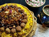 عدس پلو درباری + طرز تهیه