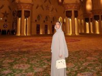 حجاب همسر رونالدو در مسجد شیخ زاید ابوظبی + تصاویر