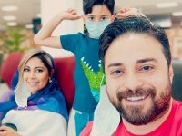 عکس بابک جهانبخش در دوران نقاهت پس از عمل قلب