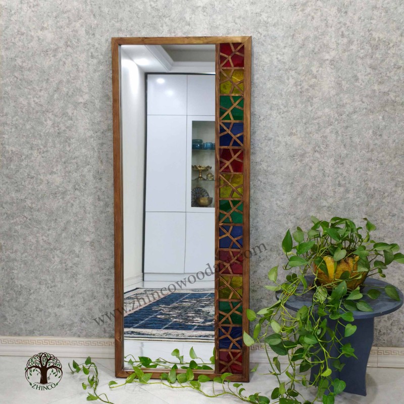 آینه قدی سنتی گره چینی یک طرفه