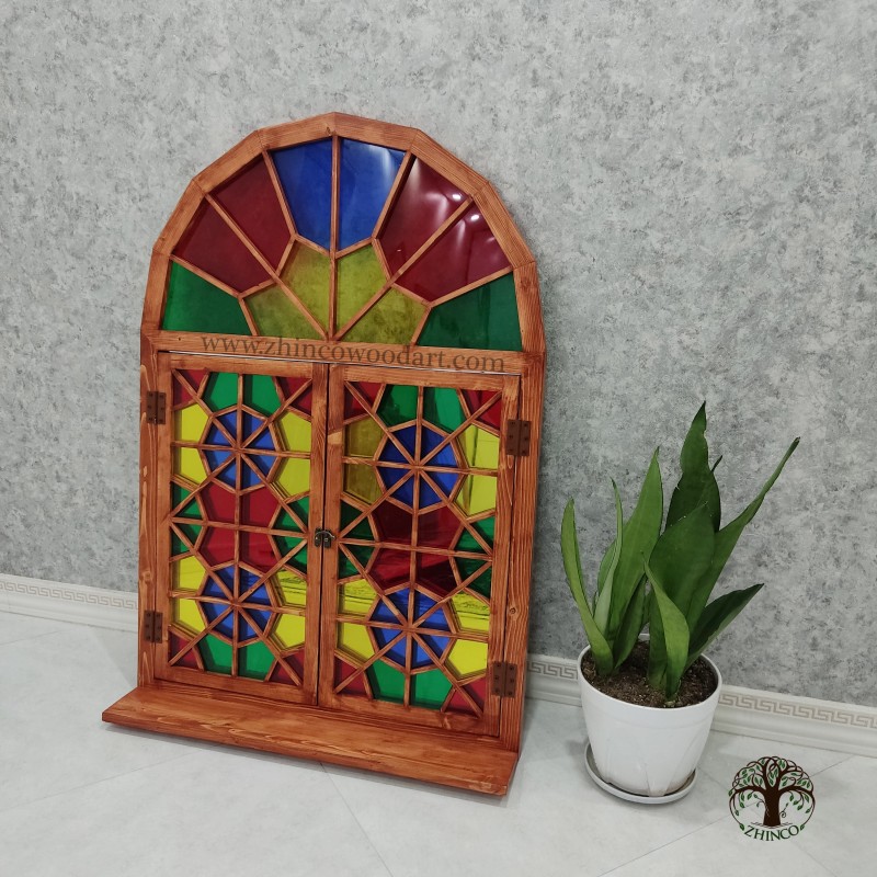 پنجره سنتی با طلق ابعاد 80 در 115