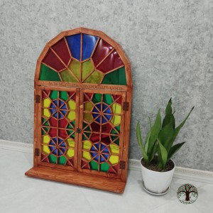 پنجره سنتی با طلق ابعاد 80 در 115