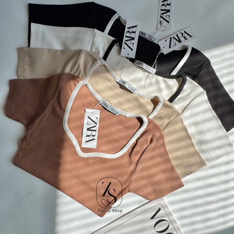 تیشرت یقه دلبری زارا ZARA کد ۴۲۰