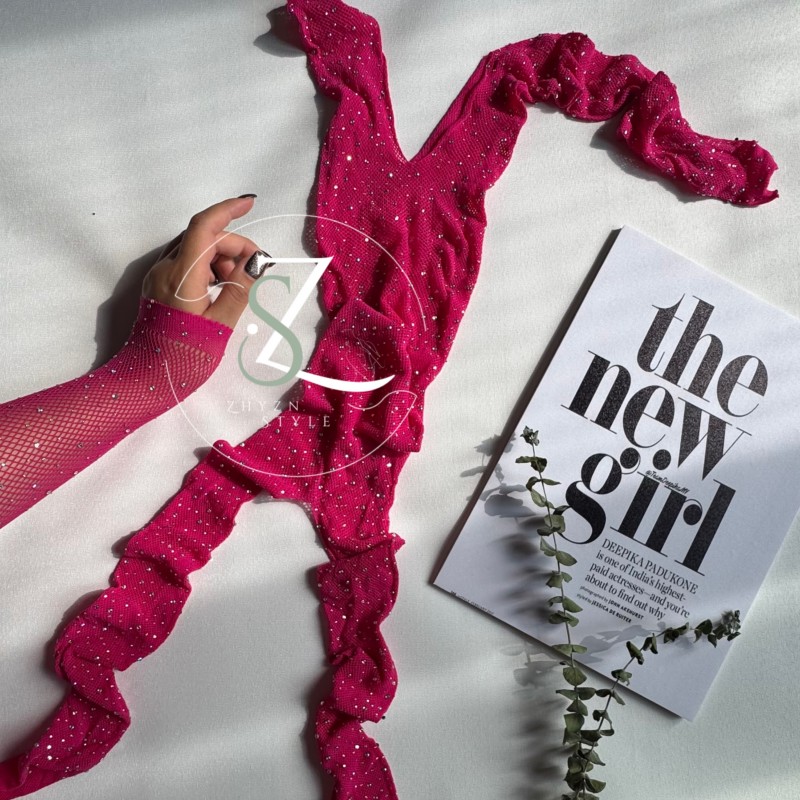 یکسره نگینی سرخابی کد ۱۱۲۳