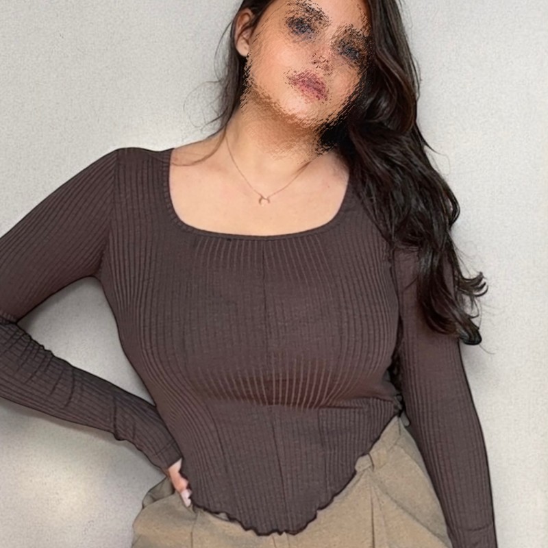 کراپ یقه خشتی هلال  کد ۴۳۲