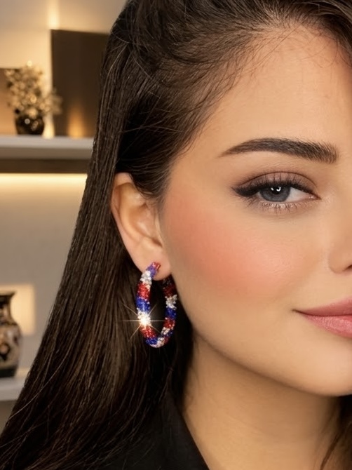 گوشواره ژله ای مارپیچ وارداتی برند i am