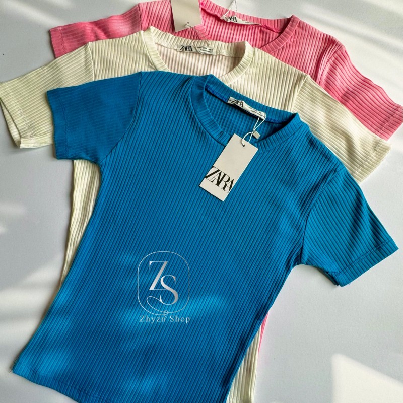 تیشرت یقه گرد پنبه زارا کد ۲۸۵