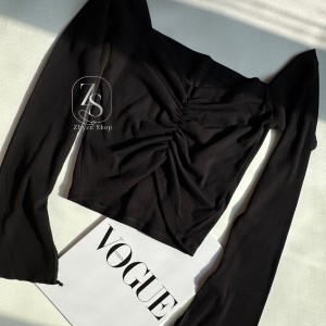 کراپ جلو کشدار آستین کلوش کد ۴۴۰