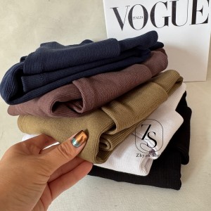 بلوز استین بلند زیپ لاین کد ۴۴۴