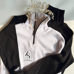 بلوز استین بلند زیپ لاین کد ۴۴۴