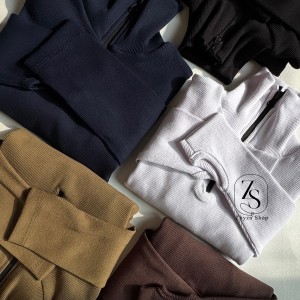 بلوز استین بلند زیپ لاین کد ۴۴۴