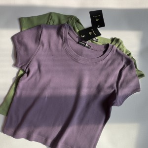 کراپ تیشرت پنبه کد ۰۶۵