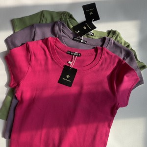 کراپ تیشرت پنبه کد ۰۶۵