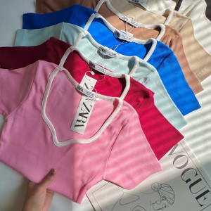 تیشرت یقه دلبری زارا ZARA کد ۴۲۰