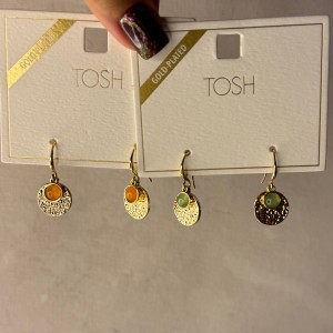 گوشواره وارداتی گلدن دراپ برند TOSH