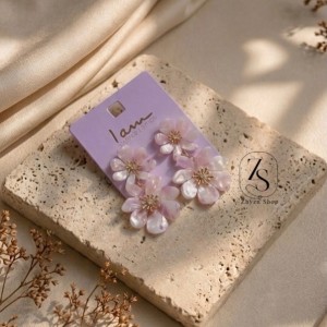 گوشواره لیلاک lilac وارداتی برند Iam