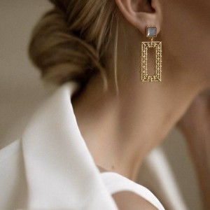 گوشواره موناکو آب طلا وارداتی