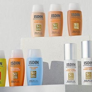 ضدآفتاب ایزدین فیوژن واتر مجیک SPF50 اصل رنگی Fusion Water MAGIC