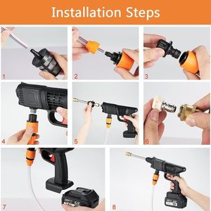 کارواش شارژی سه حالته cleaning gun توان 48 وات