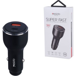 شارژر فندکی یسیدو مدل Y65 ظرفیت ۱۱۸ وات فست شارژ