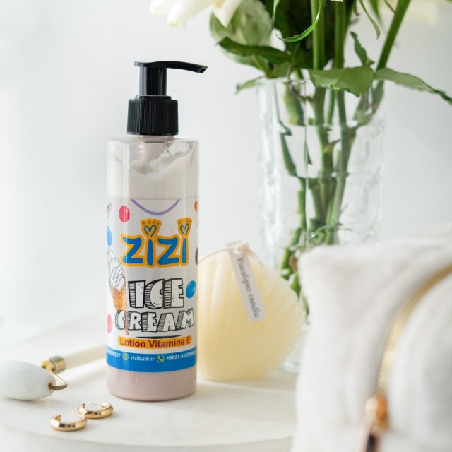 لوسیون ویتامین E  با رایحه بستنی قیفی زی زی ۲۵۰  میلی لیتر