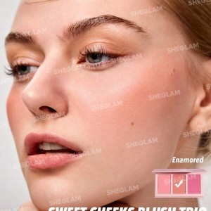 پالت رژگونه پودری شیگلم سه رنگ مدل Sweet Cheeks