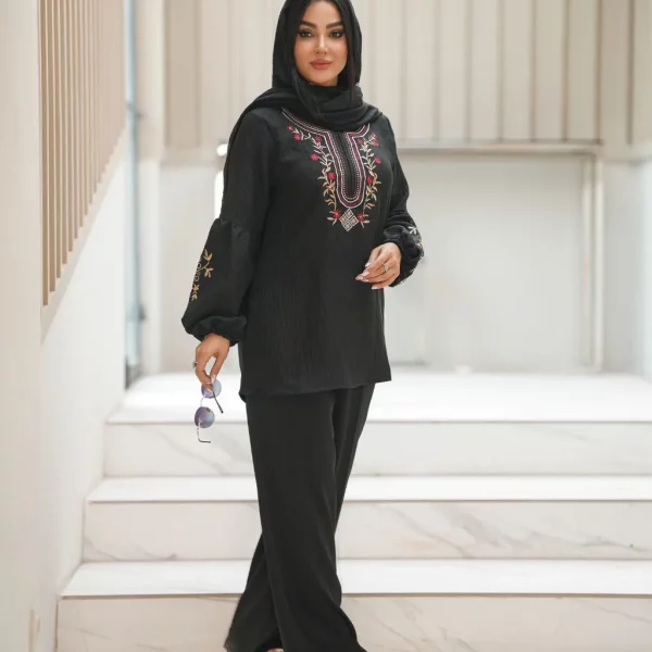 شومیز زنانه گلدوزی مناسب محرم
