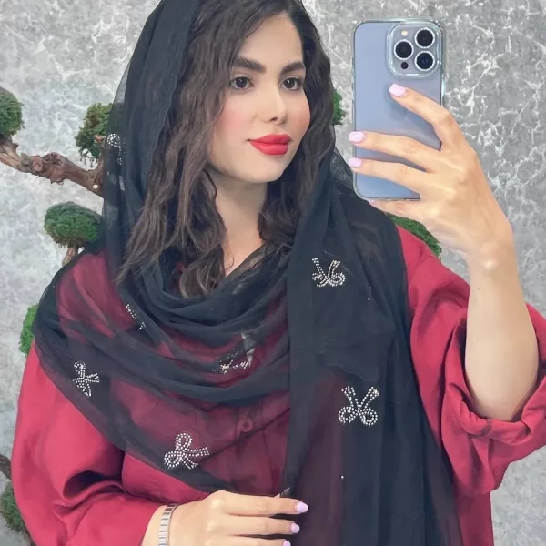 شال تور پاپیون نگین مشکی