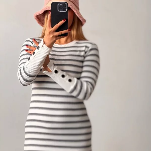 سارافون یقه 3 سانت دکمه دار