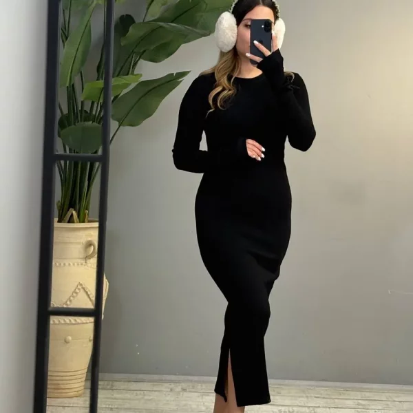 سارافون یقه گرد آستین انگشتی