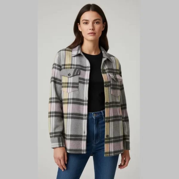 پیراهن پشمی دو جیب  زنانه مدل ساینا