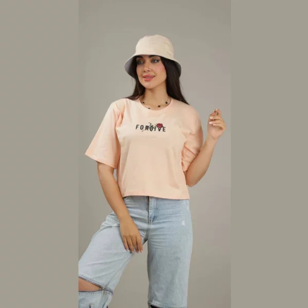 کراپ پنبه‌ای زنانه رنگی