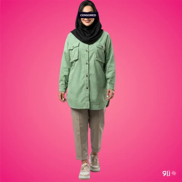 شومیز مانتو کتان کجراه مدل رامز