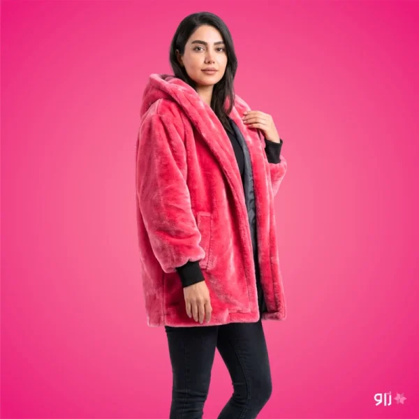 پالتو تدی کلاهدار زنانه