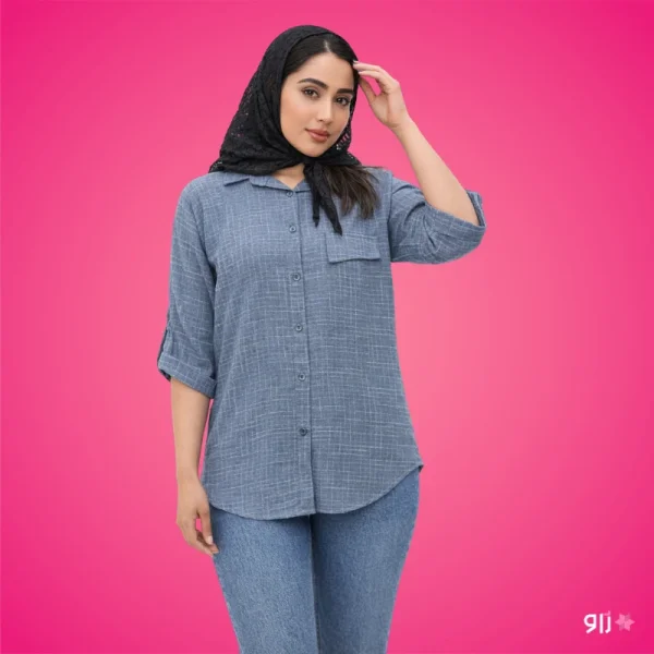 شومیز زنانه تک جیب تزئینی