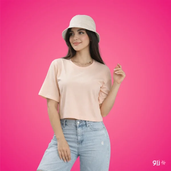 کراپ پنبه‌ای زنانه رنگی