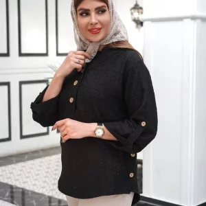 شومیز مانتویی زنانه مدل بغل‌دکمه
