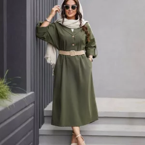 کفتان با کمربند کنفی