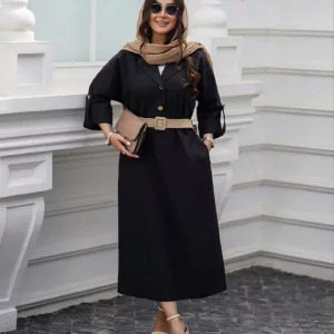 کفتان با کمربند کنفی