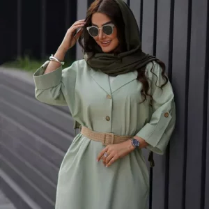 کفتان با کمربند کنفی