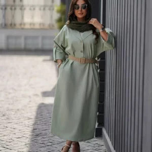 کفتان با کمربند کنفی