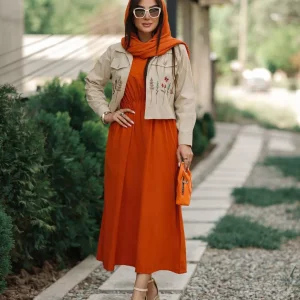 کت سارافون گلدوزی زنانه آستین حلقه‌ای
