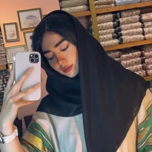 روسری درختی نگین دار مشکی