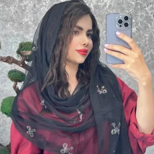 شال تور پاپیون نگین مشکی