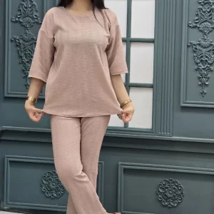 ست مانتو شلوار یقه گرد زیگوراد