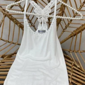 تاپ زیر کتی نگینی ( سفید و مشکی )