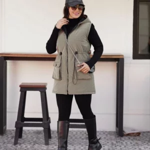 پافر زنانه دو جیب مدل سیگل