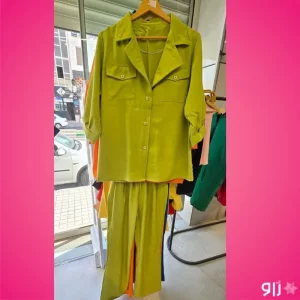 ست زنانه شانتون جیب‌دار ترمه